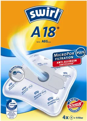 Image de swirl® 876437 4 swirl® MicroPor® Plus A 18 Staubsaugerbeutel