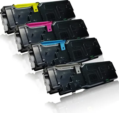 Produktbild von 4x kompatible Tonerkartuschen für Dell C2660 DN C2600 Series C2665 DNF C2665 DN C2660 C2665 Black Cyan Magenta Yellow Sparset BK C M Y