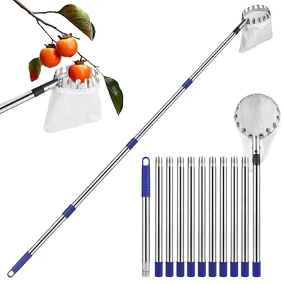 Produktbild von Teleskop Obstpflücker mit Edelstahlkorb