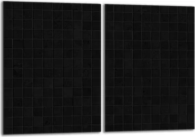 Obrázek produktu pro Sada krycích desek na sporák 2x40x52 cm Skleněný kryt varné desky, černý vzor