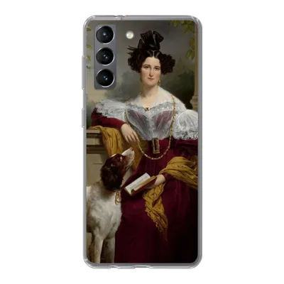 Produktbild von MuchoWow® Handyhülle Schutzhülle Hülle für Samsung Galaxy S21 Porträt von Alida Christina Assink - Gemälde von Jan Adam Kruseman Silikon Softcase Handy Hülle - Softcase