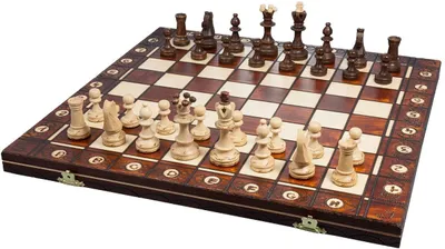 Produktbild von Chess Senator Faltbares Schach, 40,6 cm, Braun