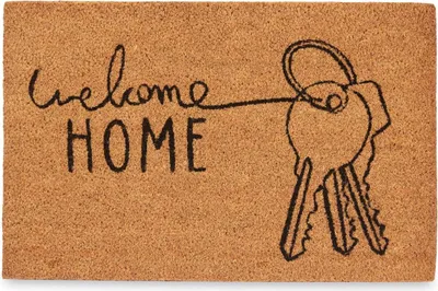 Produktbild von GIFTDECOR | Fußmatte - Kokosfußabtreter - 60 x 40 cm - Haustür - Türmatte - Welcome Home