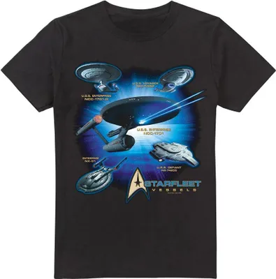 Obrázek produktu pro Star Trek - Pánské tričko "Plavidla Hvězdné flotily" TV5758 (L) (Černá)