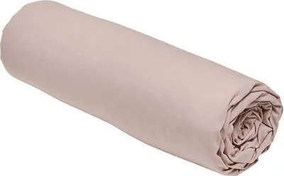 Image de Drap Housse, 160 x 200+30 cm, 2 Personnes, 100% Coton Uni, Rose des sables