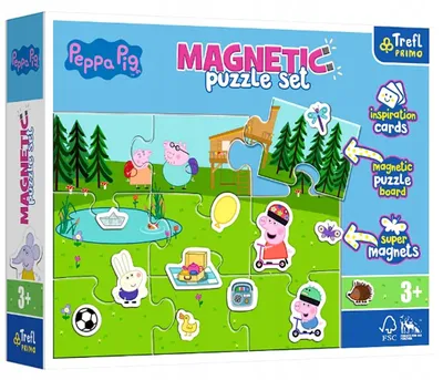 Produktbild von Trefl Peppa Wutz Magnetische Puzzle Spielkarten Set