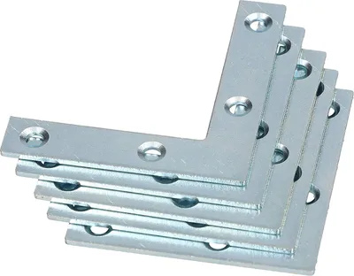 Obrázek produktu pro KOTARBAU® Sada 50 rohových konzolí 50 x 50 x 10 x 1,5 mm Rohová konzola Plochá konzola Nábytková konzola ve tvaru L pro zpevnění oken Dveře Dřevěná konstrukce