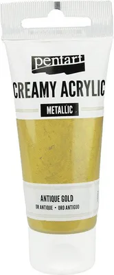 Immagine prodotto di Cremige Acrylfarbe metallic ant. gold/metallic gold 60ml - PENTART