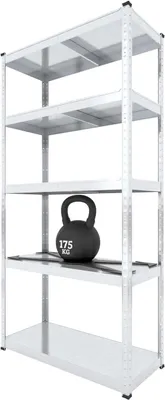 Imagen del producto de Estantería de alta capacidad, 180x80x40 cm, galvanizada, con estantes metálicos de 875 kg de capacidad