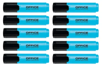 Productafbeelding van OFFICER - Textmarkeerset (10 stuks) - Blauw / Markeerstift - Niet-giftig