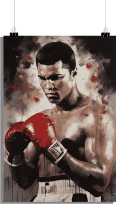 Produktbild von Boxen Poster - Muhammad Ali Poster - Boxlegende Poster - 51x71cm - Perfekt zum Einrahmen