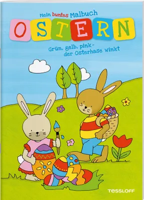 Produktbild von Mein buntes Malbuch Ostern. Grün, gelb, pink - der Osterhase winkt