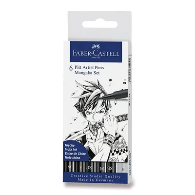Obrázek produktu pro FABER-CASTELL Tuschest. Pitt Artist Pen Manga 6x schw.
