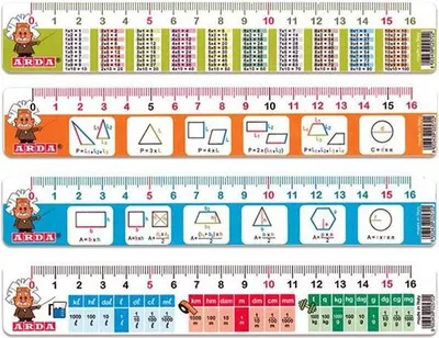 Zdjęcie produktu dla ARDA 28917MBAR, Linijka biurkowa, Różne kolory, cm, 160 mm