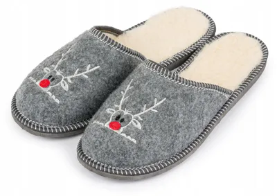 Produktbild von Nowo Herren-Hausschuhe Filz Renifer Warm Geschenk