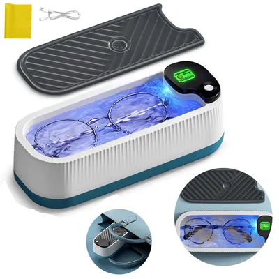 Produktbild von Ultraschallreinigungsgerät Brille, 300 ml Tragbarer Brillenreinigungsgerät, für Brille Uhren Schmuck Ohrringe
