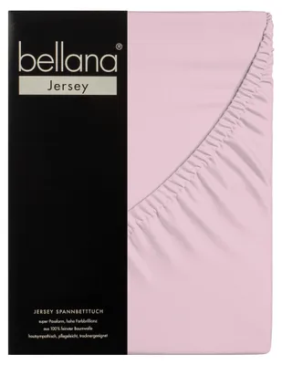 Produktbild von Bellana Jersey Spannbetttuch 180-200 x 200 cm puder (rosé) 120g/m², 100% Baumwolle