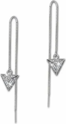 Produktbild von SilberDream weiß Ohrringe Dreieck Zirkonia Damen 925 Silber Ohrhänger GSO441W