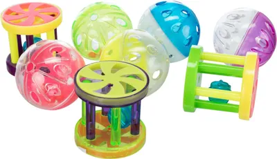 Produktbild von Trixie TX-4099 Assortment Balls and Rolls, Plastic 60pcs/Box