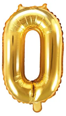 Immagine prodotto di Palloncino in foil numerico ORO 35 cm - 0 ( NON RIEMPIBILE CON ELIO )