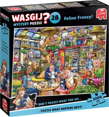 Produktbild von Puzzle 1000 Wasgij Jumbo Retro Katzenwahnsinn