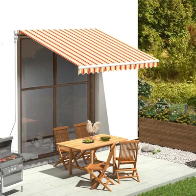 Obrázok produktu pre Maison Exclusive – Náhradná látka na markízu, žltá a oranžová, 3x2,5 m, polyester