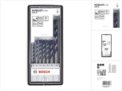 Obrázek produktu pro Bosch 2608588167 Bosch 7tlg. Robustline BetonbSet CYL-5:4-10mm