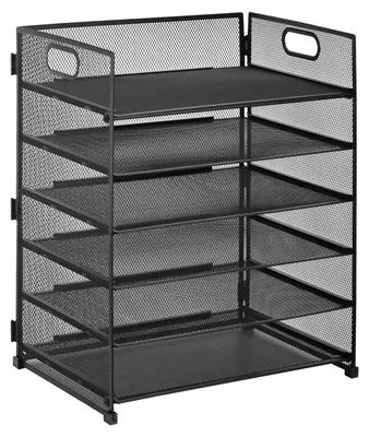 Image de Organisateur de bureau en métal avec 6 compartiments