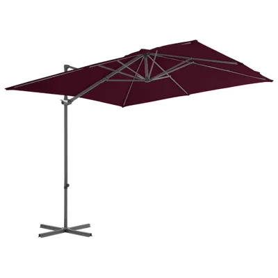 Produktbild von vidaXL Ampelschirm mit Stahl-Mast 250x250 cm Bordeauxrot