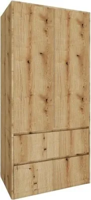Image de BDW Armoire avec tiroirs, Armoire pour hall 2 portes, Chêne Evoke