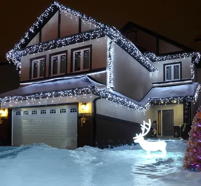 Productafbeelding van Salcar 5 meter, 200 LED-lichtketting, "IJzelregen" LED-lichtgordijn, geschikt voor kerstversiering en raamdecoratie, 8 lichtmodi met geheugenfunctie - koud wit