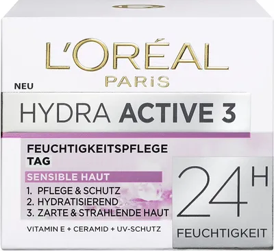 Produktbild von L'Oreal Paris Hydra Active 3 Tagespflege, spendet intensiv Feuchtigkeit, 50 ml