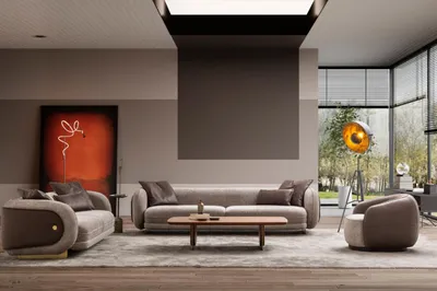 Immagine prodotto di Divano set divano marrone set divani 4 3 1 posto 3 pezzi set tappezzeria