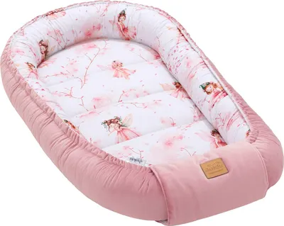 Produktbild von Little Fairy & Smokey Pink Soft Velvet Baby nest Kokon XXL