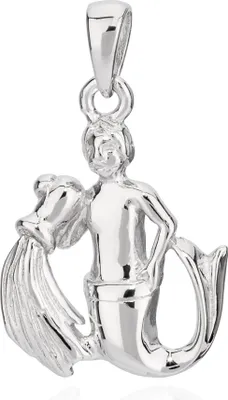 Produktbild von Kettenanhänger klein Sternzeichen Wassermann 925 Silber 16x12mm Horoskop Zodiak