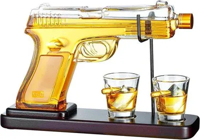 Productafbeelding van Famanu whiskykan set met 2 whiskyglazen - Cadeau-idee voor mannen