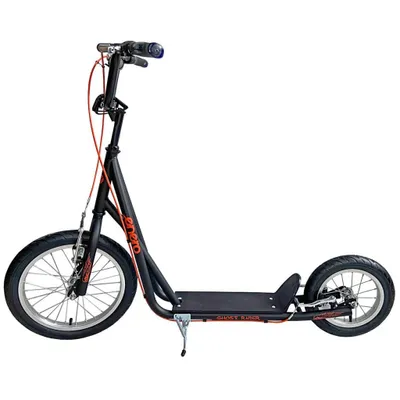 Produktbild von ENERO GHOST Roller mit aufblasbaren Rädern und 2 Handbremsen, schwarz