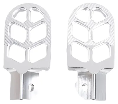 Zdjęcie produktu dla Podnóżka do motocykla terenowego, wykonana z wysokiej jakości stopu aluminium 7075, charakteryzująca się dużą wytrzymałością i nośnością. Zastępuje oryginalną podnóżkę w motocyklu Surron Light Bee X (kolor srebrny)