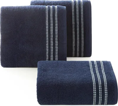 Zdjęcie produktu dla Ręcznik SEBA 50x90 cm niebieski bordiura pasy bawełna 480 g/m²
