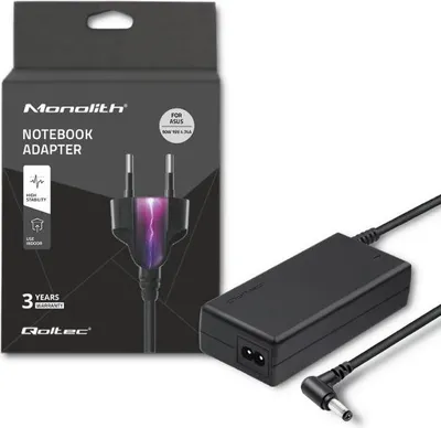 Obrázek produktu pro Qoltec 50071.90W, Laptop, Vnitřní, 100-240 V, 50/60 Hz, 90 W, 19 V