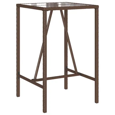 Obrázok produktu pre Vonkajší barový stôl hnedý 70x70x110 cm polyratan