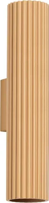 Obrázek produktu pro Nástěnné hliníkové svítidlo GU10 30 cm vysoké ve zlaté barvě 2-světelné podlouhlé moderní nástěnné svítidlo