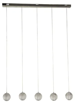 Obrázok produktu pre Závesné svietidlo LED, chrómová oceľ, číry akryl, stmievateľné H 150 cm