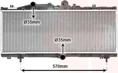 Produktbild von VAN WEZEL 17002166 Kühler Wasserkühler Motorkühler für FIAT BARCHETTA (183)