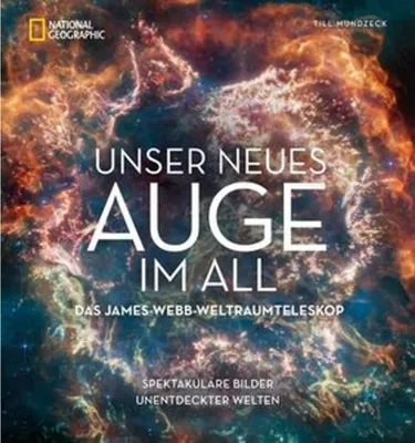 A book cover featuring a nebula image and text.
