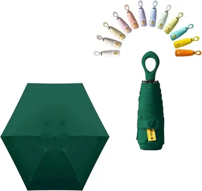 Produktbild von Famanu Mini Faltbare Regenschirm mit UV-Schutz - Kreatives Ringhandgriff