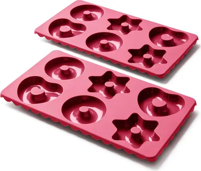 Produktbild von Coolinato Silikon Lebkuchen Backformen 2tlg. ROT