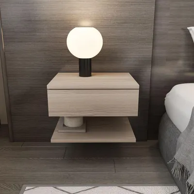 Obrázok produktu pre Skye Decor, kvalitný nočný stolík, Cordoba, 45 x 31,4 x 36,8 cm | 100 % melamínom potiahnutá drevotriesková doska, hrúbka: 18 mm | Moderný dizajn pre štýlové spálne.