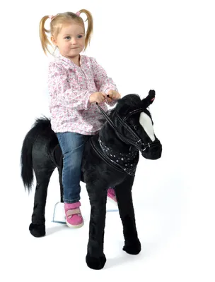 Produktbild von Pink Papaya Polly Stehpferd XXL aus weichem Plüsch, 75 cm, für Kinder