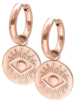 Produktbild von Wildcat Ohrringe - Little Luminous Eye Hoops - Roségold - Chirurgenstahl 316L - wasserfest, langlebig, hautverträglich, Roségold